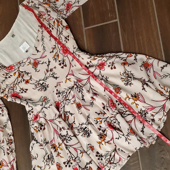 NWT Ecote Urban Outfitters Long Sleeve Floral Print Flowy Mini Dress Woman 10 - Picture 9 of 10